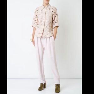 NWT Chloé Powdery Pink tie ankle pants size 6